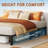 Queen Size Metal Bed Frame 10 Inch Heavy Duty Platform Bed Frame with Durable Iron Slat Support and Legs No Box Spring Required No Screws Needed Support Up to 800 LBS-1510118548-1510118545