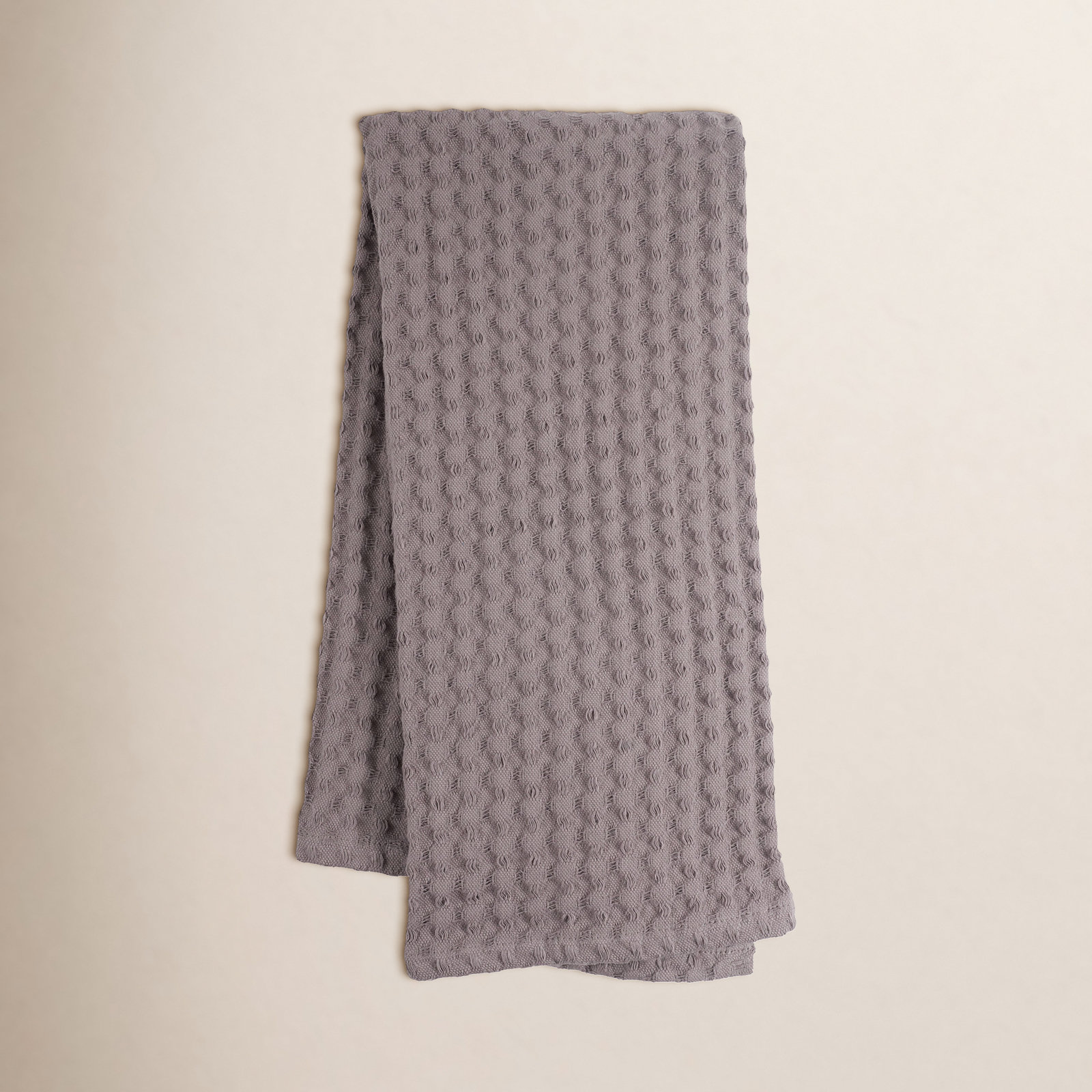 Estero Cotton Waffle Dish Cloth Kitchen Towel, Frost Gray