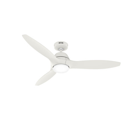 Hunter 52 inch ENERGY STAR® Damp Rated Ceiling Fan with LED Light Kit and Handheld Remote