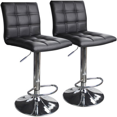 Ludly 32.5" Swivel Upholstered Adjustable Height Counter Stool