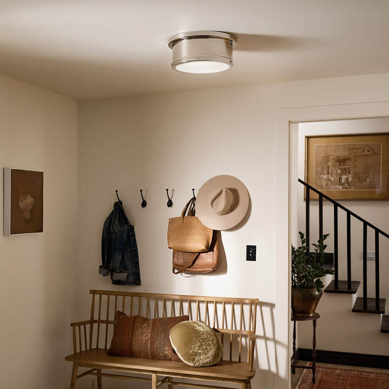 Zhazira Flush Mount, Polished Nickel