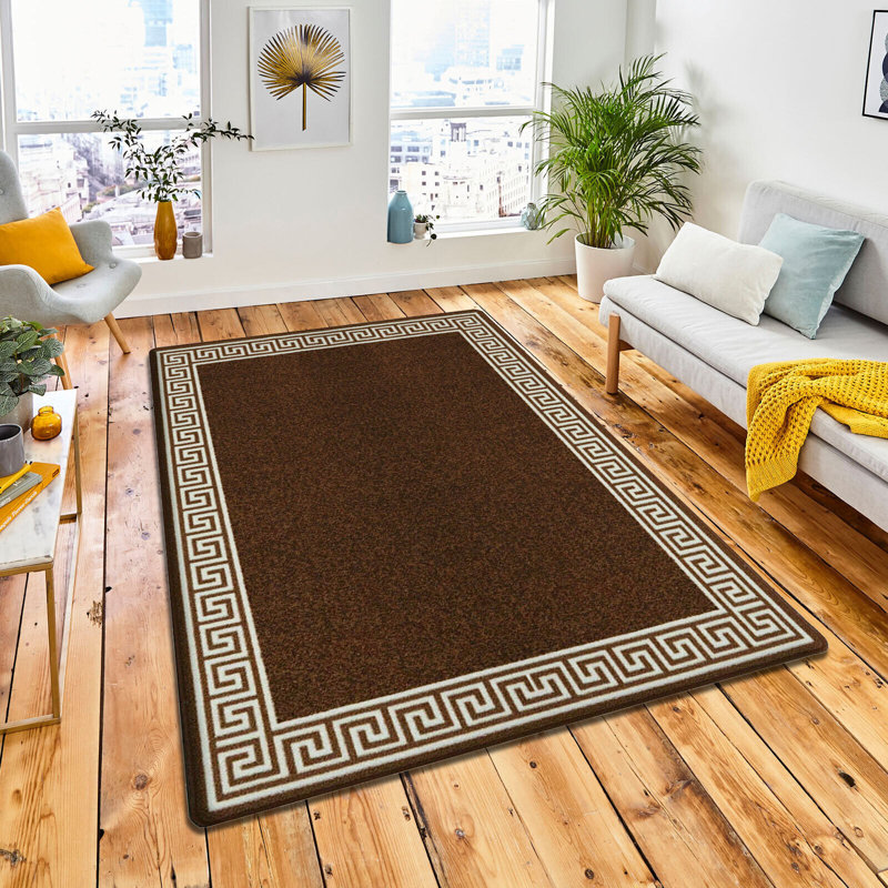 Rebersburg Non-Slip Geometric Indoor Doormat, 80cm W x 300cm L