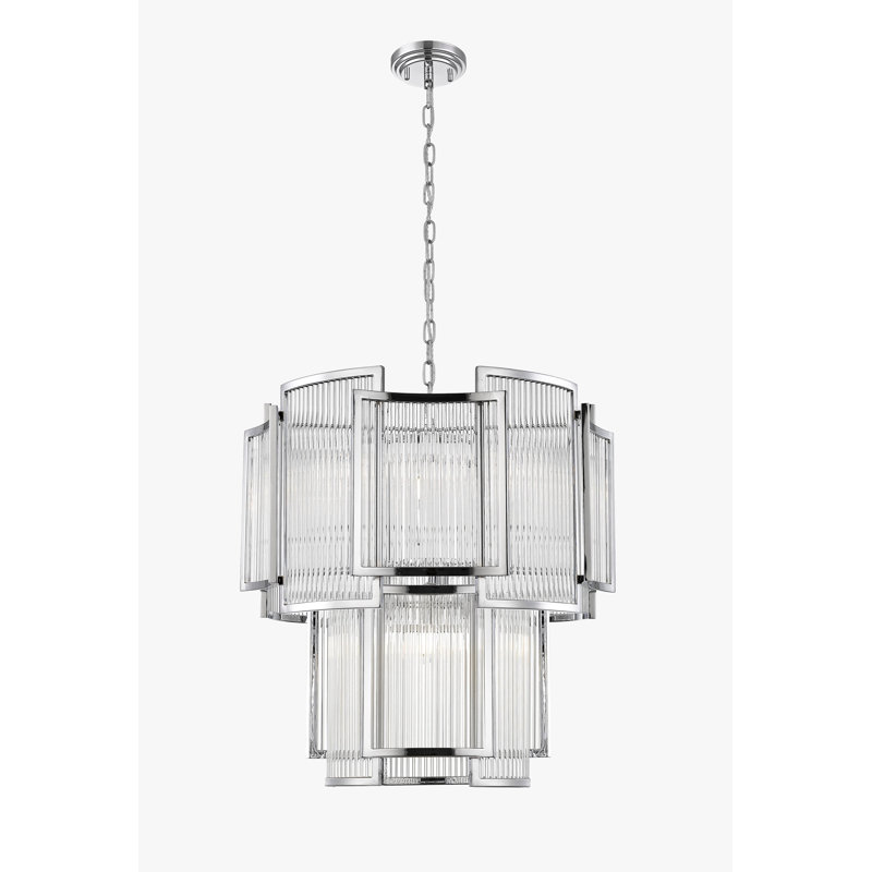 Mulliken 8 - Light Geometric Pendant, Chrome