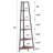  5-Tier Corner Bookshelf with Metal Frame & Wood Ladder Shelves, 72" Tall Bookcase, Plant Stand for Bedroom, Living Room, Office-1688073204