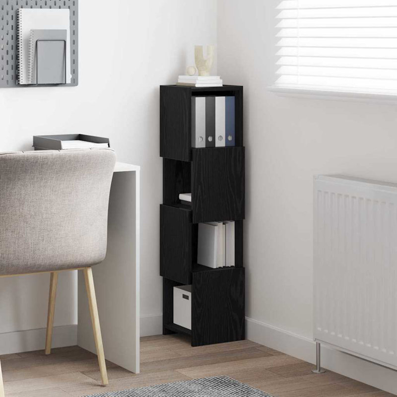 Corner Accent Chest, 102cm H x 25.5cm W x 25cm D, Black Oak