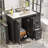 36" Bathroom Vanity with Ceramic Sink,Freestanding Vanity with 3 Drawers and Soft Closing Doors-1390926717