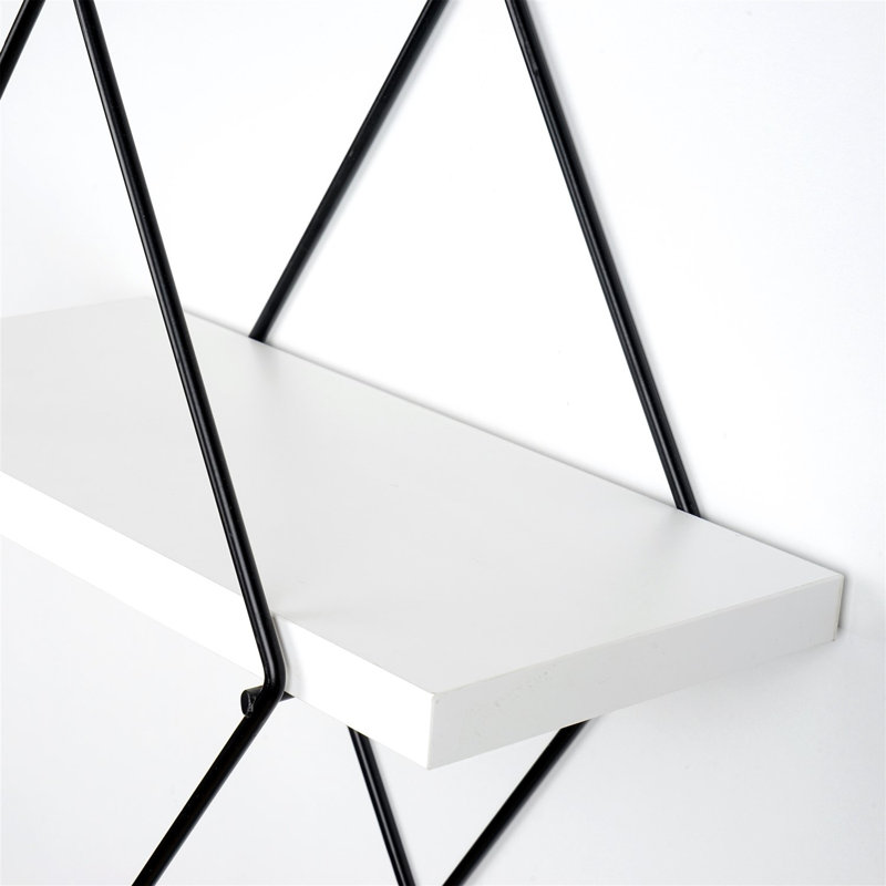 Tablette flottante en métal 2 pièces Dawnda, Blanc