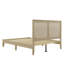 Grand lit plateforme en bois massif avec rotin-1979234315