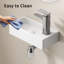 Lavabo de salle de bain mural en céramique avec robinet et bonde argent Maloa