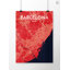 Barcelona City Map - No Frame Print-455405906