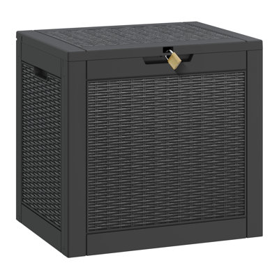 35 Gallon Lockable Storage Box Multi-Purpose Waterproof Outdoor Seat by KAMABOKO
