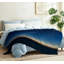 Jeté en flanelle bleue ultra douce-132079529