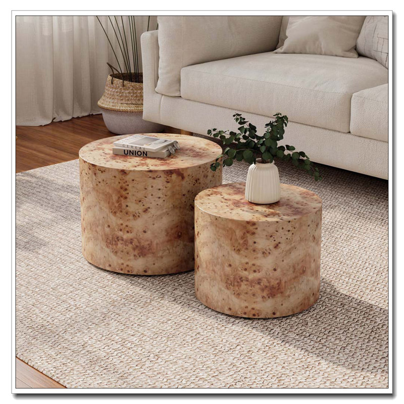 Ensemble de 2 tables basses rondes