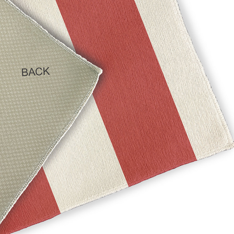 Chenille Striped Rug, Rectangle 8' x 10'