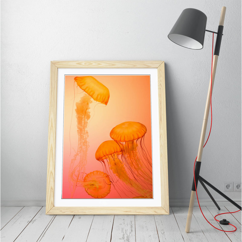 Single Picture Frame Painting, 89 cm H x 64 cm W, Cream