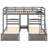 Gray Bunk Bed With Drawers For - Solid Pine And Construction, Full Over Twin & Size Option Space Saving Made Of , Style