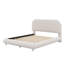 Lit plateforme tapissier, structure solide et design courbé élégant-714405715