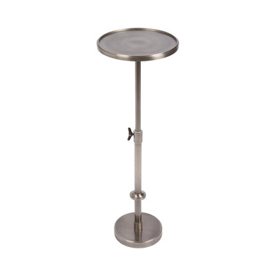 Engles Traditional Adjustable-Height Metal Pedestal Table
