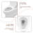Logmey 1.28 Gallons GPF Elongated Chair Height Floor Mounted One Piece Toilets (Seat Included)