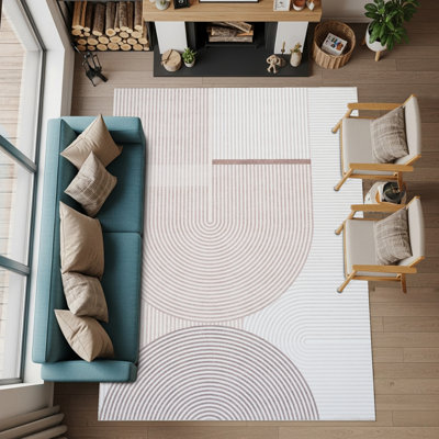 Ketter Circles Washable Rug 5x7