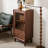 Retro Nut-Brown Solid Wood Glass Sideboard
