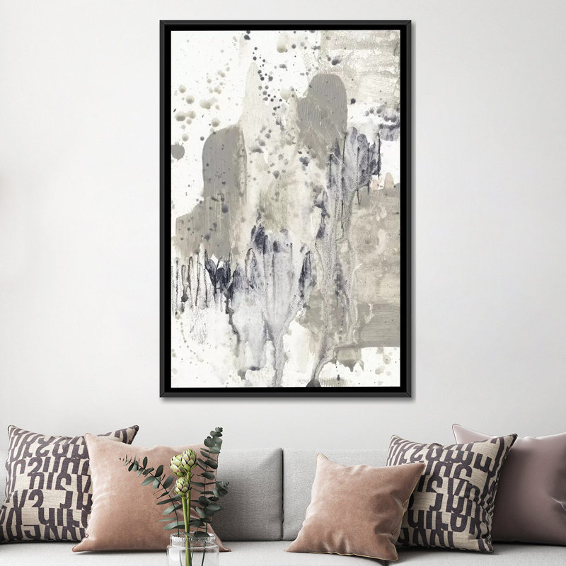 «Paynes Splash I», reproduction sur toile, H 26 po x l 18 po x P 1,5 po, Toile avec cadre noir, Pas de tapis