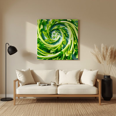 Légumes, art mural vert céleri en métal
