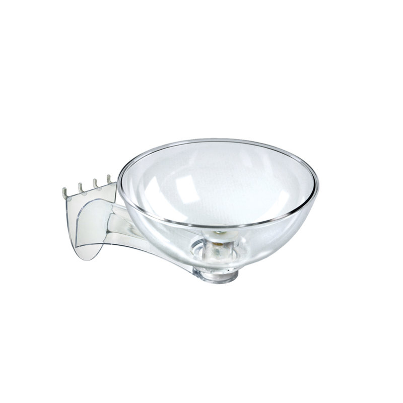 Clear Acrylic 10" Bowl Display for Pegboard/Slatwall