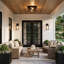 Benton Matte Black W - Bulb LED Outdoor Flush Mount Outdoor Flush Mount