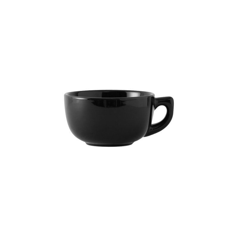 Duratux Ceramic Cappuccino Cup, Black