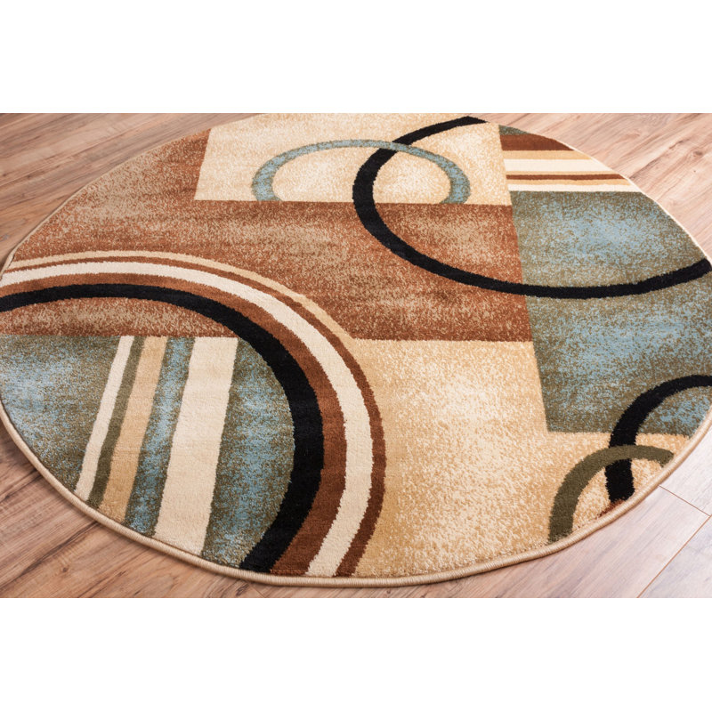 Rihanna Geometric Area Rug, Round 160cm