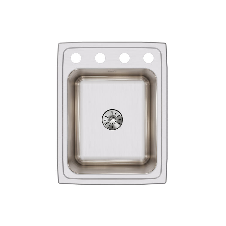 Lustertone 17" L x 22" W Drop-In Kitchen Sink with Drain Assembly