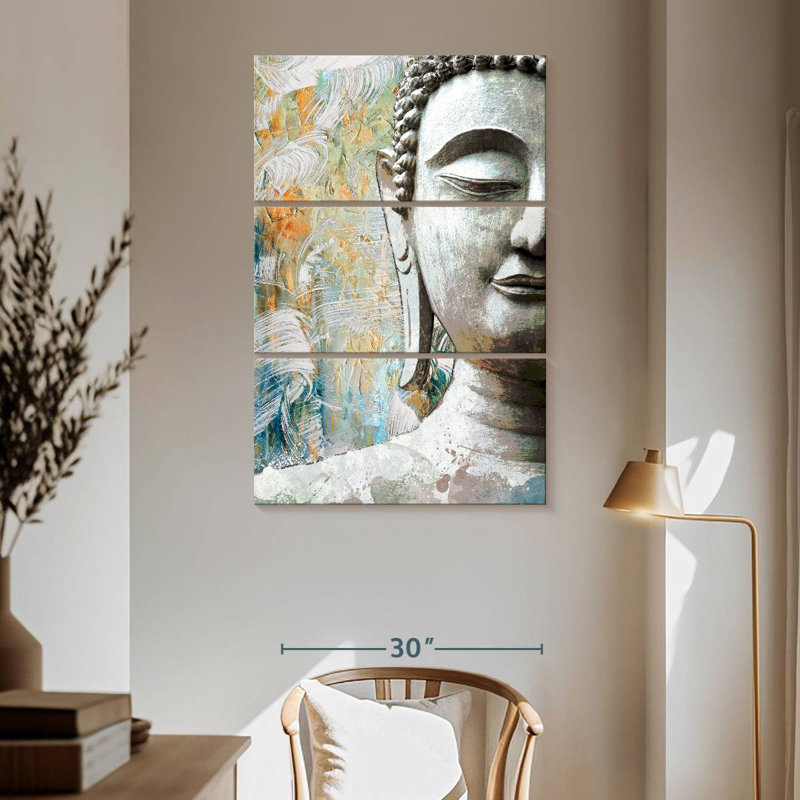 Adella Stone Buddha Head, 65" H x 42" W