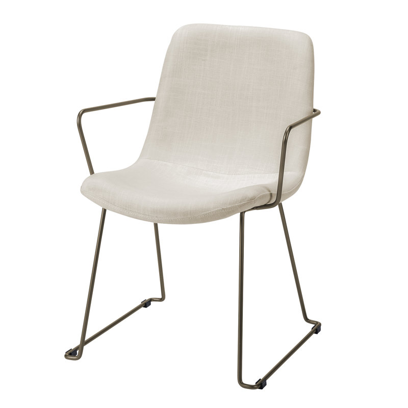 Chaise rembourrée Nivens, Beige