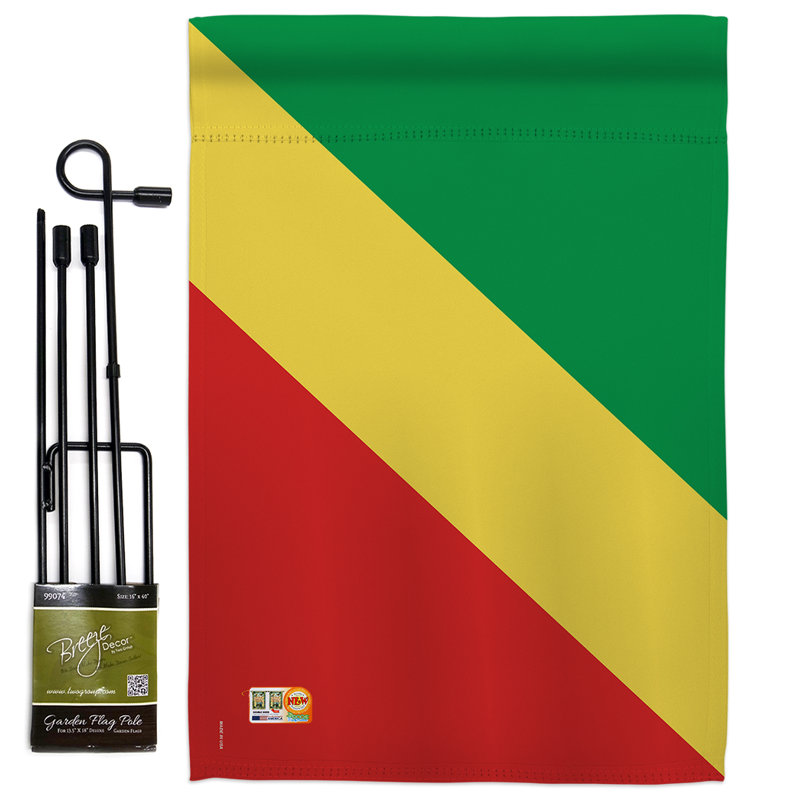 Double Sided 18.5'' H x 13'' W Polyester Flag Set