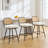 Upholstered Swivel Counter Stool With Rattan Backrest-106484847-106484846