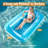70" x 46" Pool Floats Adult with Pillow, 4 in 1 Suntan Tub Raft Floatie