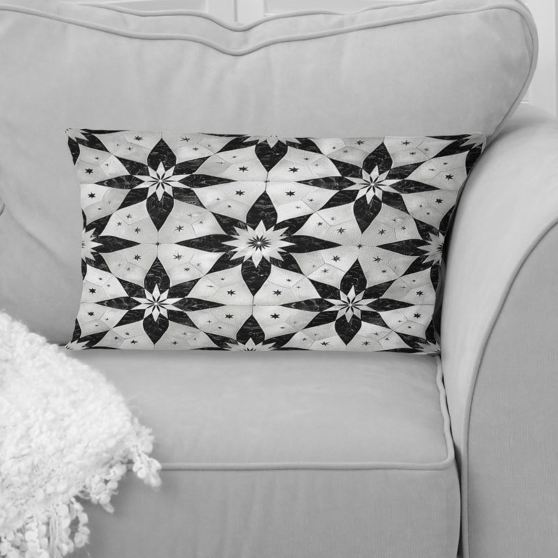 Coussin noir moderne noir Modern Stars II