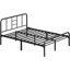 Metal-Framed Bed with High Headboard-988561490-1024030405