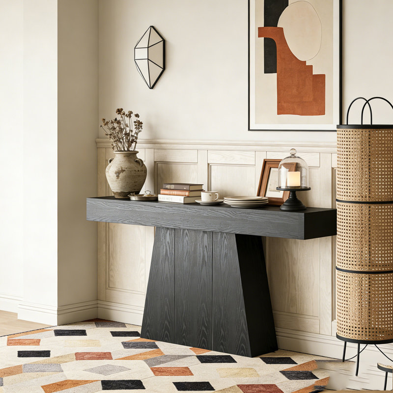 Table d'entrée avec table trapézoïdale Farmhouse Console