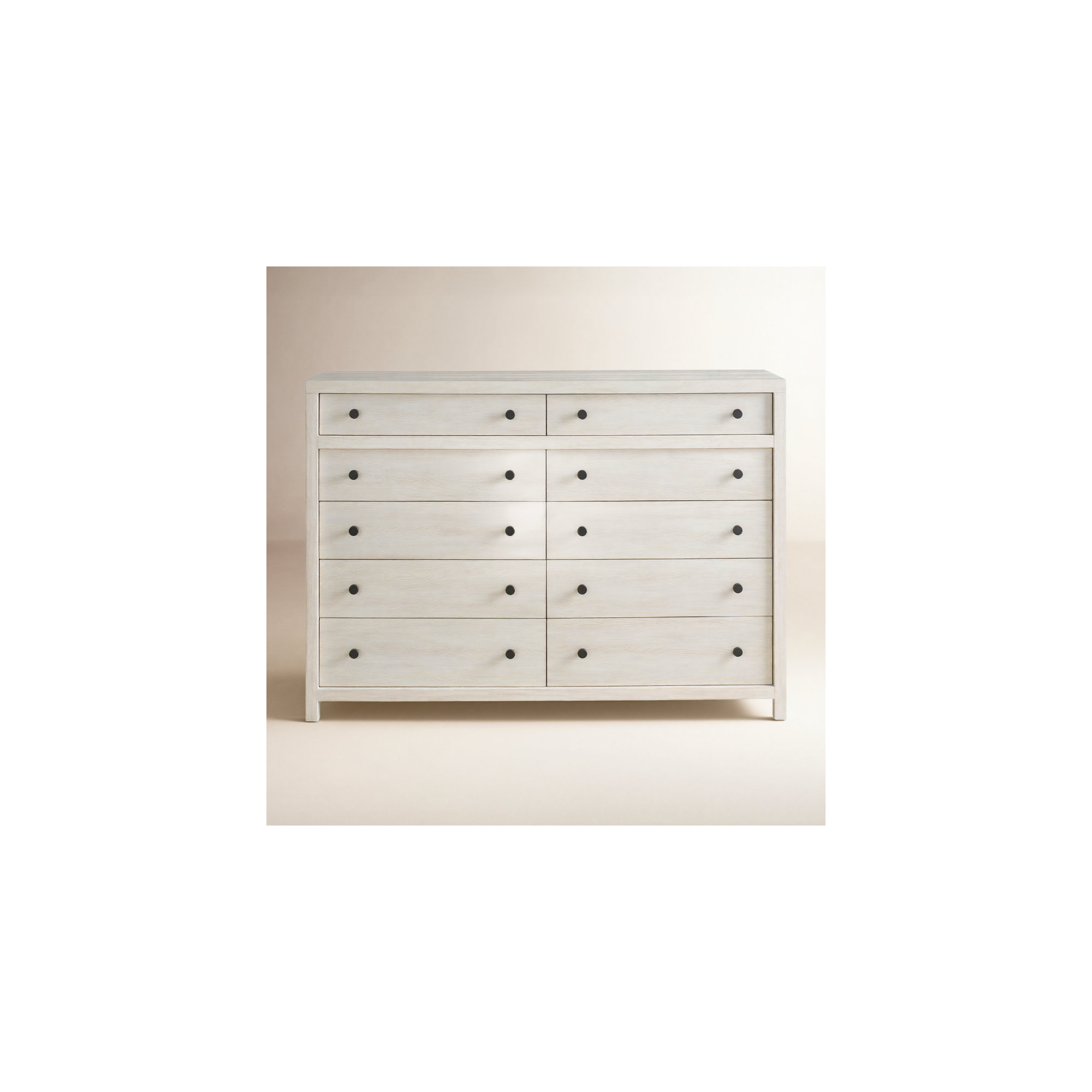 Baxley 10 - Drawer Double Dresser, Gray
