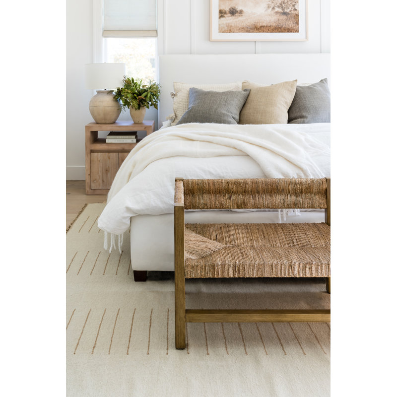 Geometric Area Rug in Ivory, Rectangle 6'3" x 9'