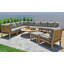 Huntington 12 Piece Teak Sectional Seating Group with Sunbrella Cushions-492633465-508217823