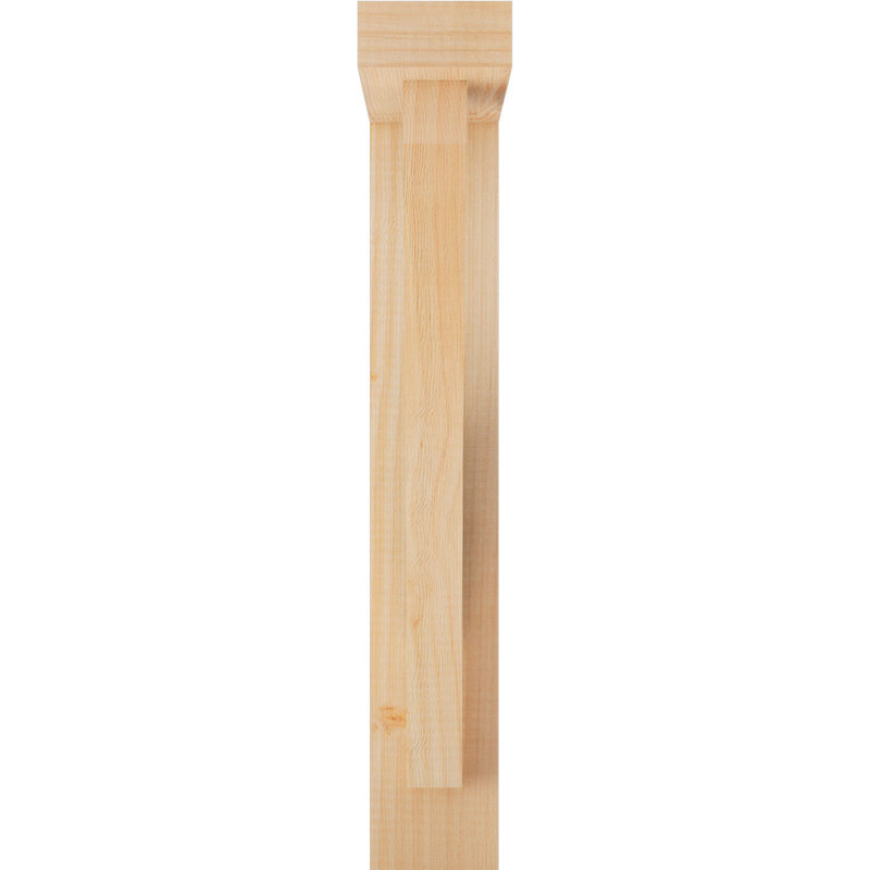 Thorton Block Bracket with Offset Brace, 22 x 14, 3 1/2"W Douglas Fir (Smooth)