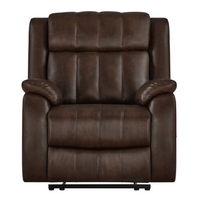 Channel-Tufted Power Recliner with Wall-Hugger Technology – Plush Armrests