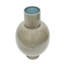 Vase piédestal en fer D7x12 "avec finition vert olive foncé