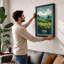 Tea Plantation Landscape Modern - Framed Print-197397289-197397300