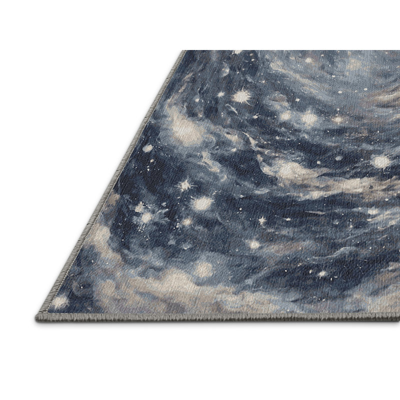 Tapis gris lavable à la machine, Carré 8 pi
