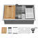 32" Undermount Workstation Kitchen Drop In Single Bowl Sink with Accessories