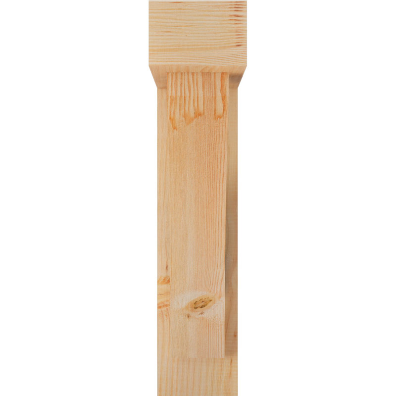 Thorton Block Bracket with Offset Brace, 28 x 20, 6"W Douglas Fir (Rough Sawn)